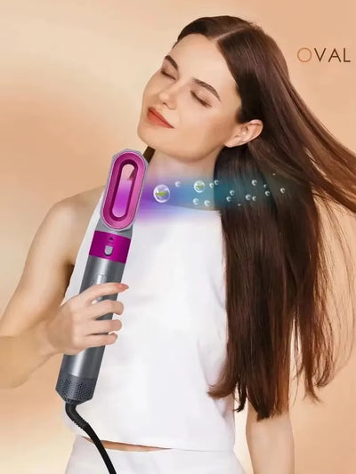 5 in 1 Multi Styler New Design Hair Dryer for Hair 5 in 1 Hair Styler with Curling Barrel Hot Air Brush Styling Tool Multistyler