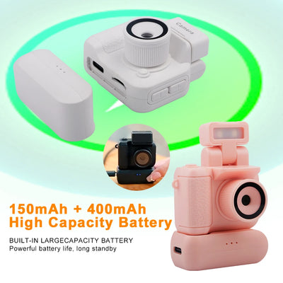 Mini Camera with Screen HD 1080P with Flash Lamp and Battery Dock Portable Retro Ultra Compact Mini Camera Video Recorder Y4000