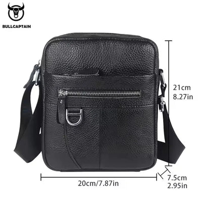 Mens Leather Messenger Bag Retro Shoulder Bags Small Crossbody Bags Purses Casual Sling Pack for Travel Handbag