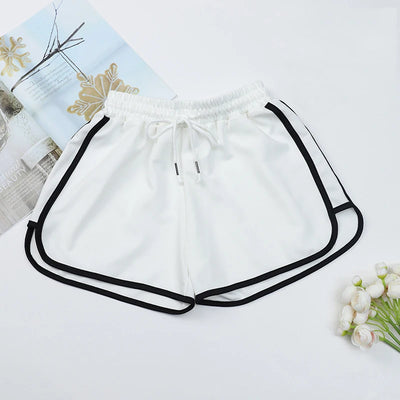 Fashion Summer Casual Shorts Woman Stretch Elastic Waist Booty Shorts Female Black White Loose Beach Sexy Shorts S-XXL