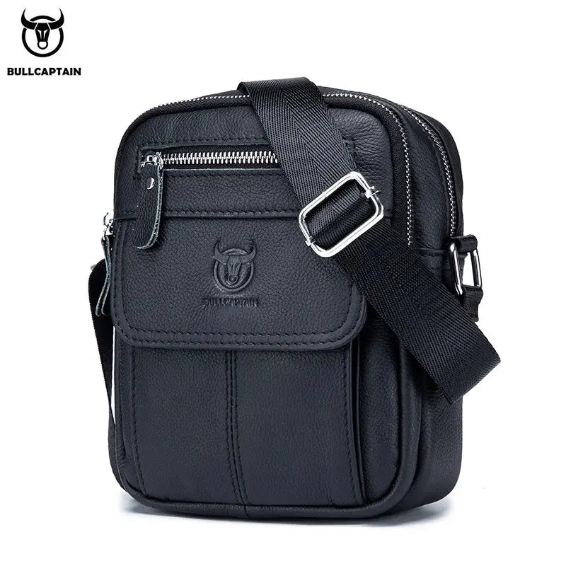 Mens Leather Messenger Bag Retro Shoulder Bags Small Crossbody Bags Purses Casual Sling Pack for Travel Handbag
