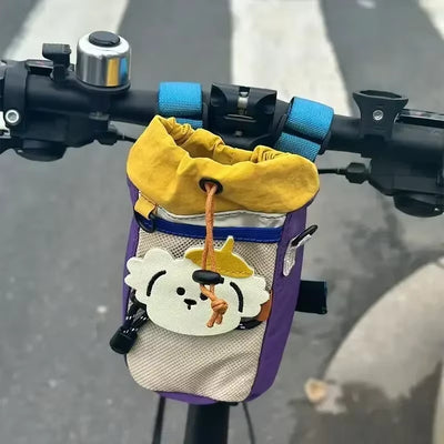 1PCS Riding Front Handle Hanging Bag Cute Mountain Bike Bag Cute Outdoor Waterproof Water Bottle Bag Detachable Portable