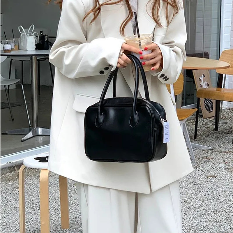 New Women Casual Tote Handbags Fashion Ladies Daily Crossbody Bag Retro Oil Wax Leather Female Shoulder Messenger Bags Summer