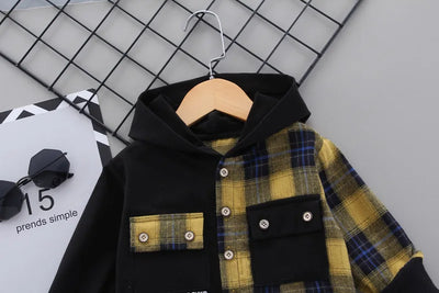2025 Casual Kids Children'S Clothing Girl Autumn Clothing My Boy Birthday Gift Toddler Boy Children'S Clothes Plaid Shirt + Jean
